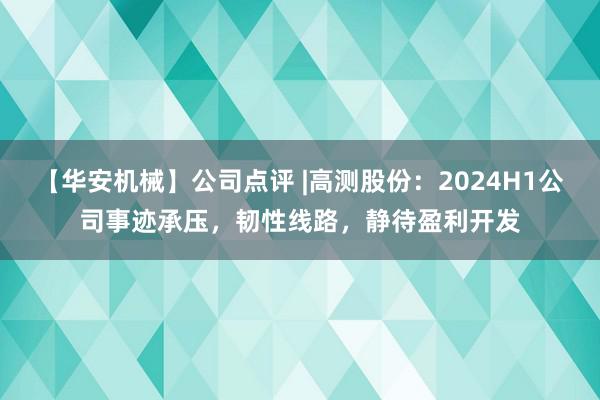 【华安机械】公司点评 |高测股份：2024H1公司事迹承压，韧性线路，静待盈利开发